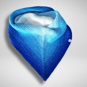 Szydełkowana chusta niebieski i błękit